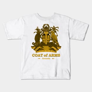 Grenada Coat of Arms Gold Kids T-Shirt